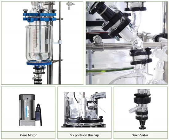 Jacketed Glass Reactor Details | Shaanxi Achieve chem-tech Jacketed Glass Reactor Details | Shaanxi Achieve chem-tech